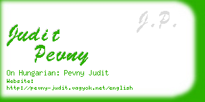 judit pevny business card